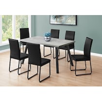 oren gray black dining table   