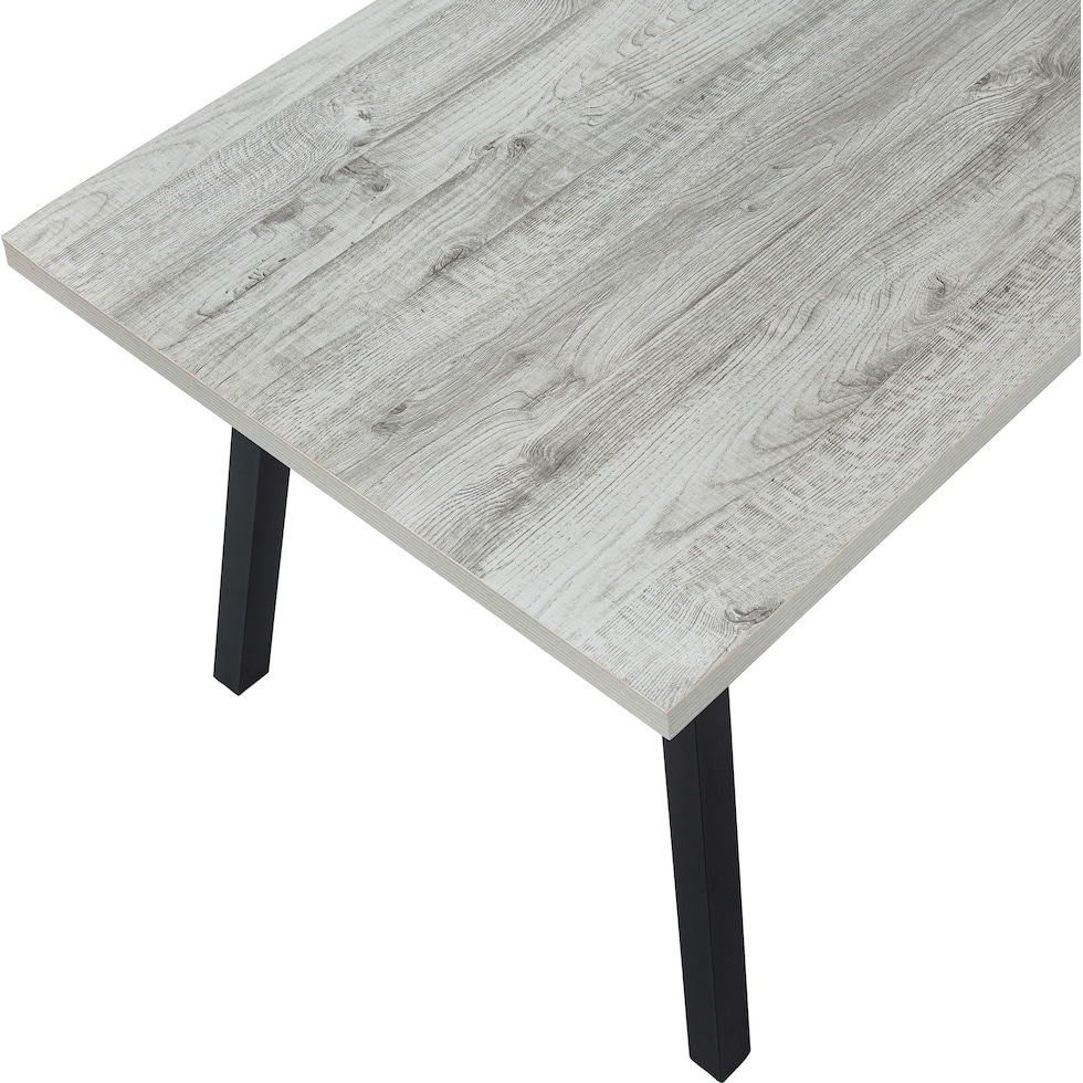 oren gray black dining table   