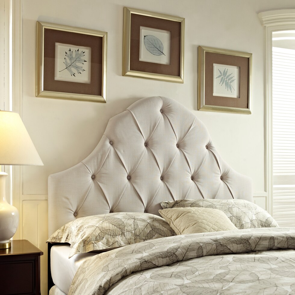 oren white king california king headboard   