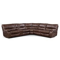 orlando ii brown power reclining sectional   