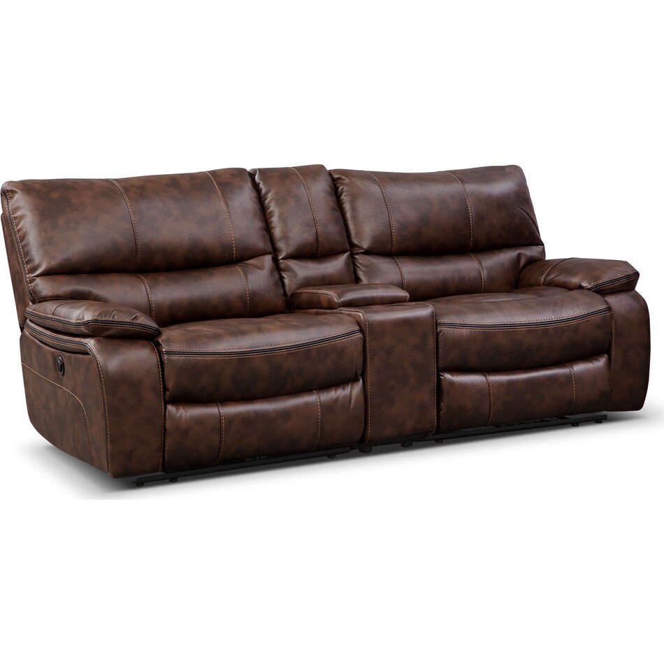 orlando ii brown power reclining sofa   