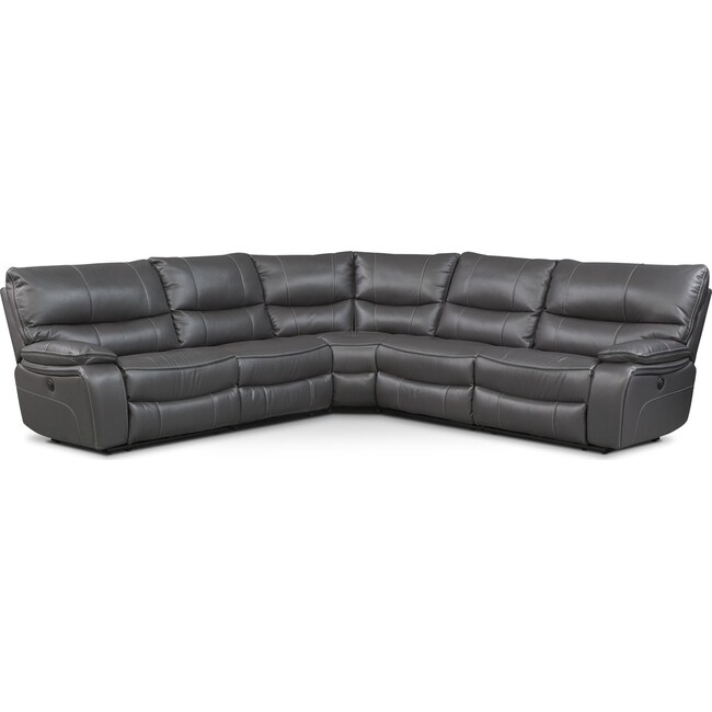 Living Room Furniture - Orlando 5-Piece Power Reclining Sectional with 3 Reclining Seats