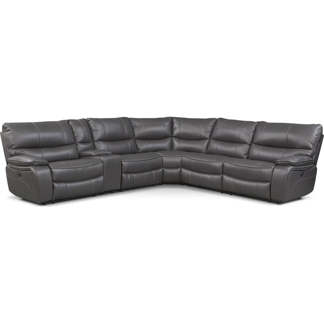 Living Room Furniture - Orlando 6-Piece Power Reclining Sectional with 3 Reclining Seats