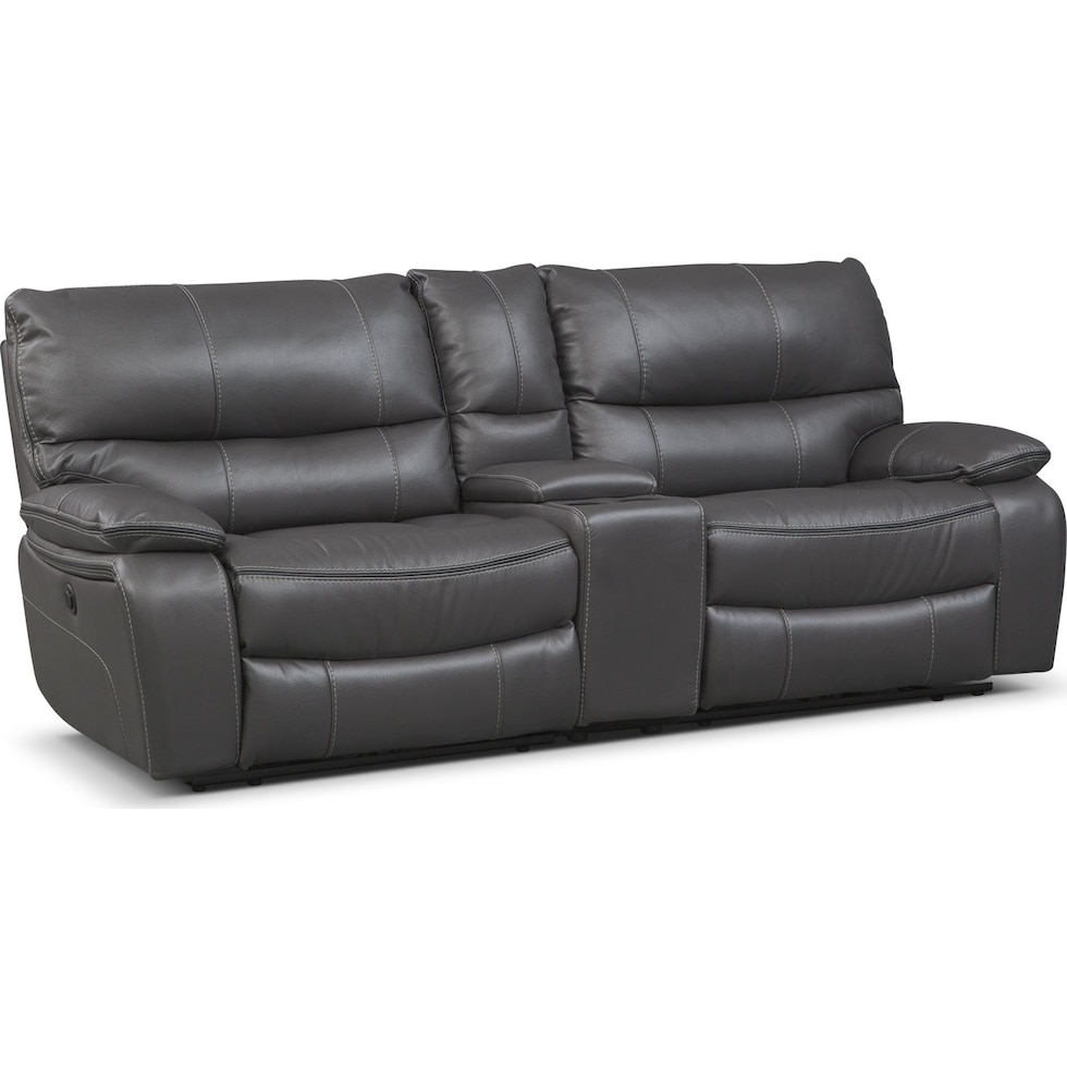 orlando gray power reclining sofa   