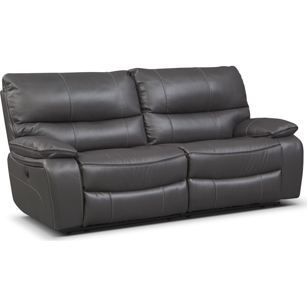 orlando gray power reclining sofa   