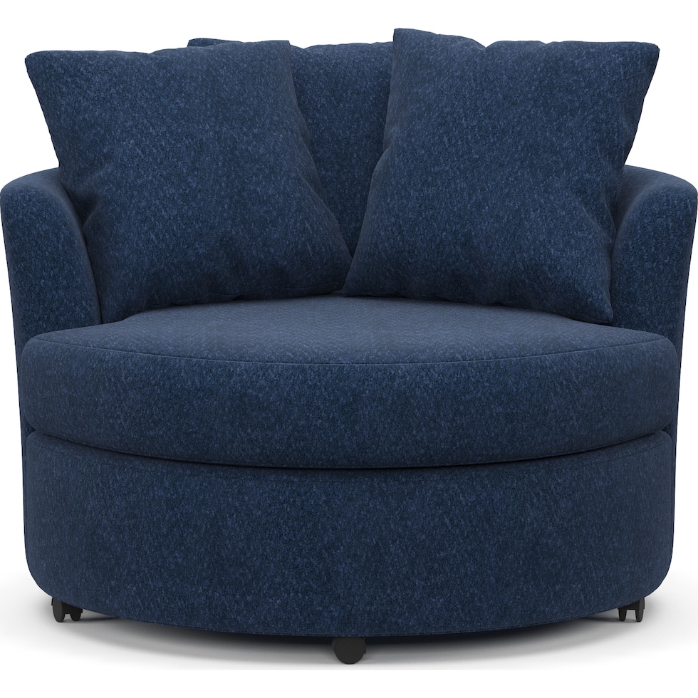 orren blue swivel chair   