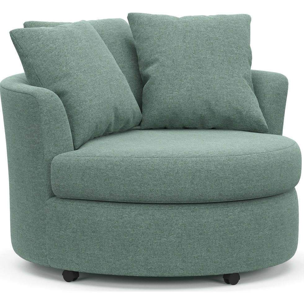 orren green swivel chair   
