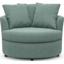 orren green swivel chair   
