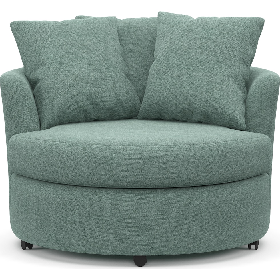 orren green swivel chair   