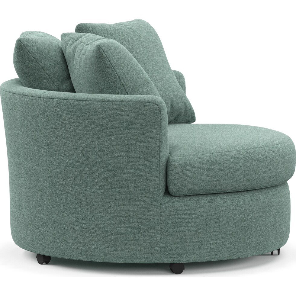 orren green swivel chair   