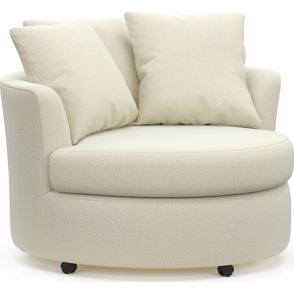 orren white swivel chair   