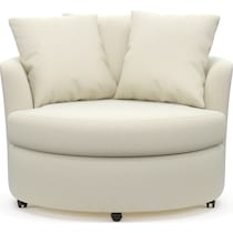 orren white swivel chair   