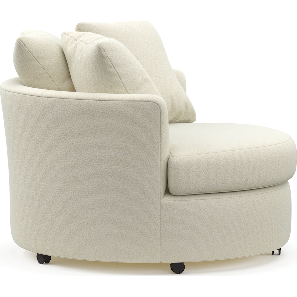 orren white swivel chair   