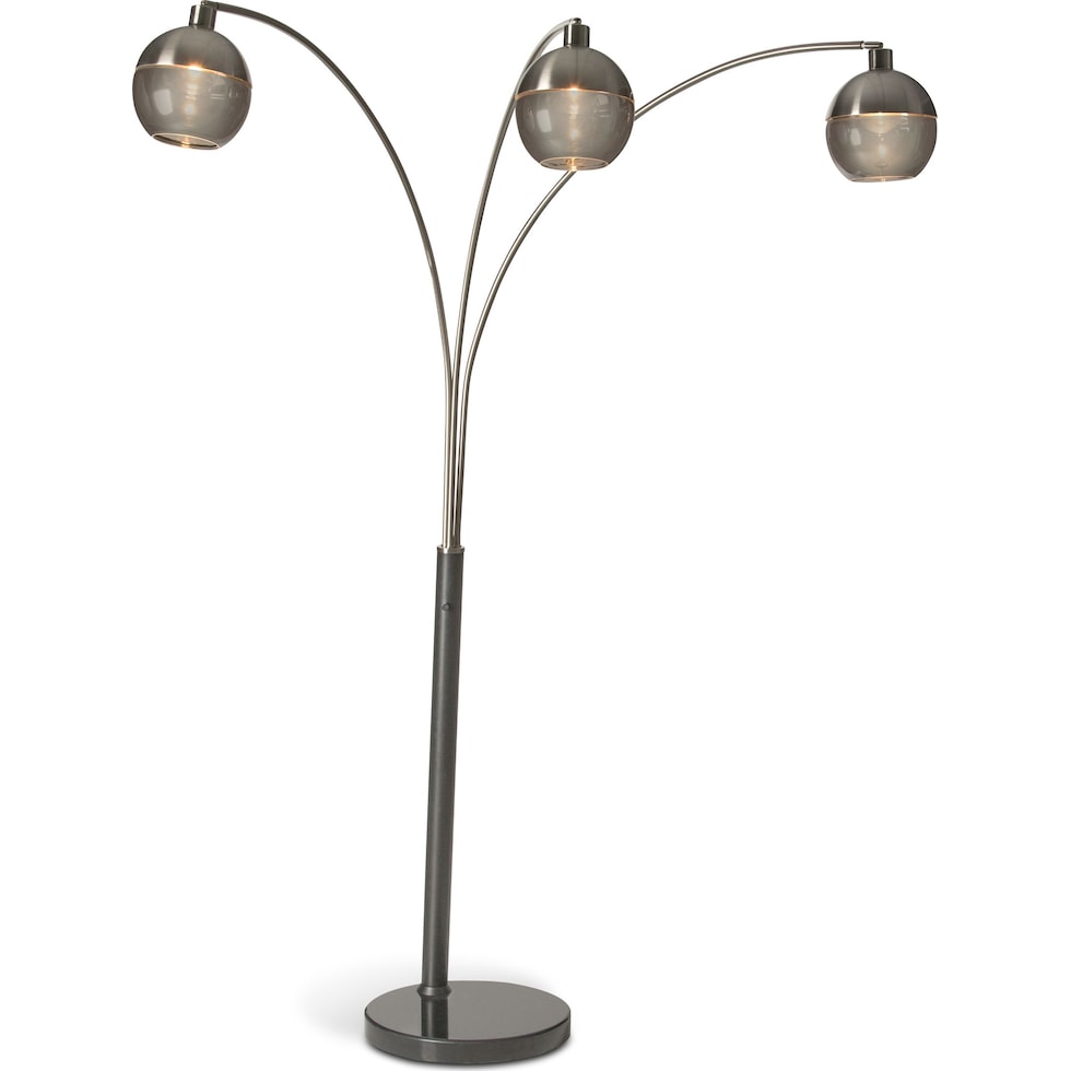 orson silver floor lamp   