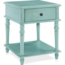 orville blue side table   