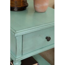 orville blue side table   