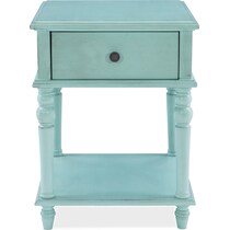 orville blue side table   