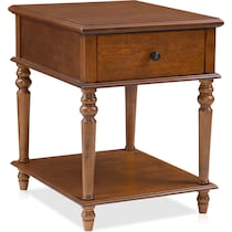 orville dark brown side table   