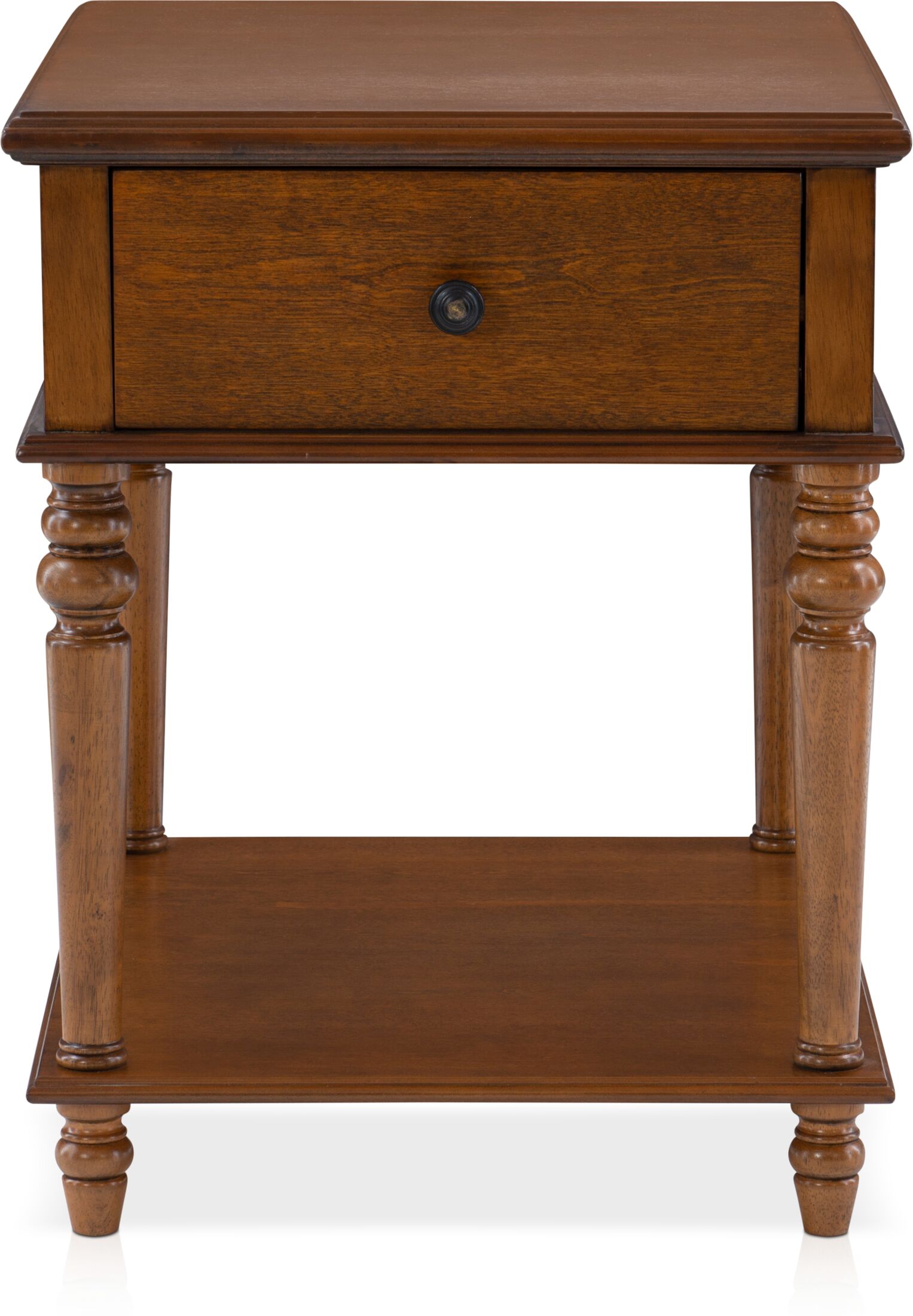 orville dark brown side table   