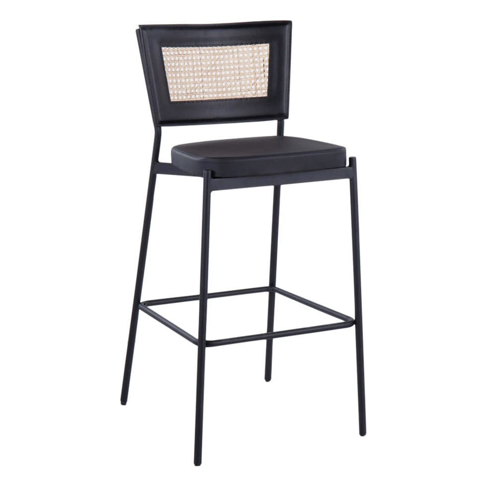 oscar black bar stool   