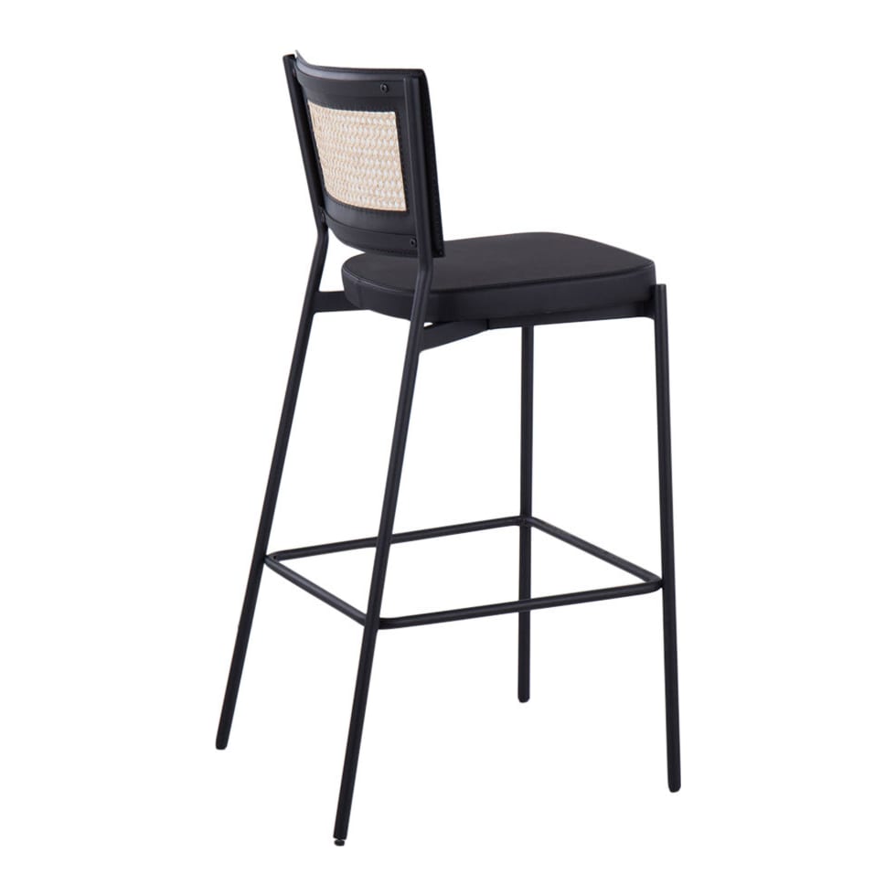 oscar black bar stool   