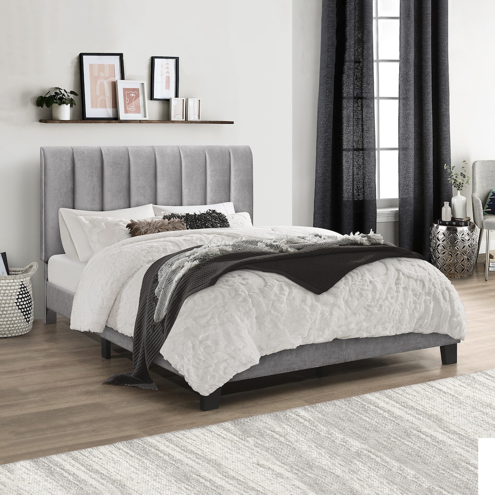 oslo gray full bed   