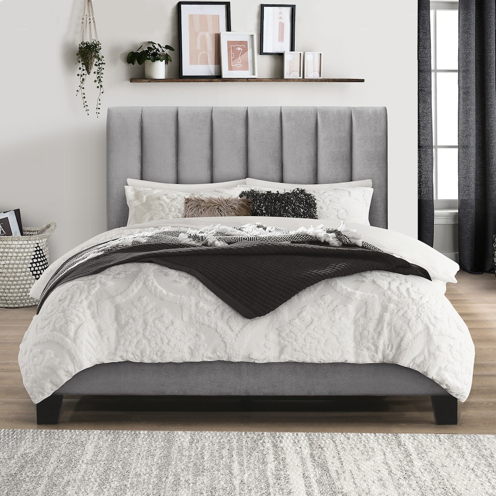 oslo gray full bed   