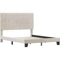 oslo white queen bed   