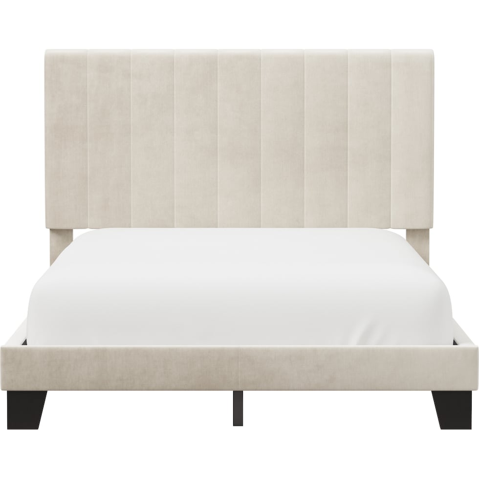 oslo white queen bed   