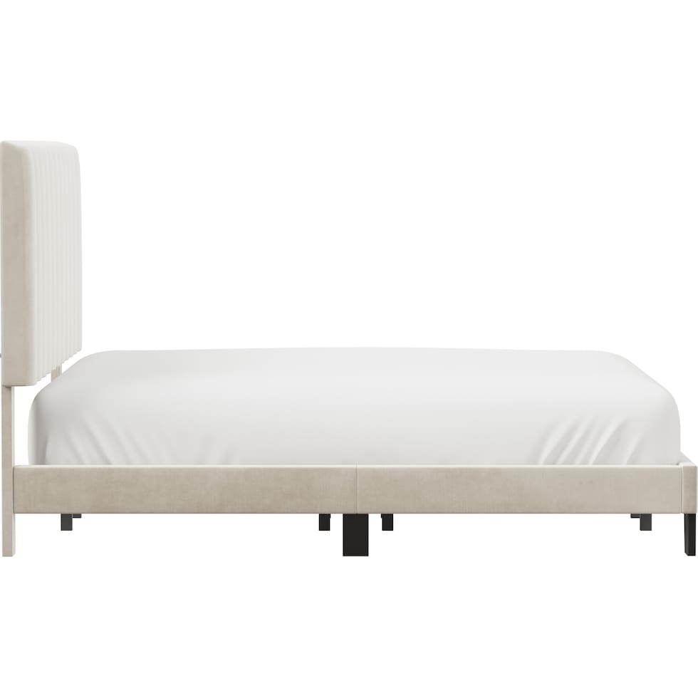 oslo white queen bed   