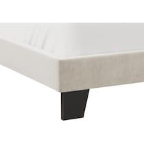 oslo white queen bed   