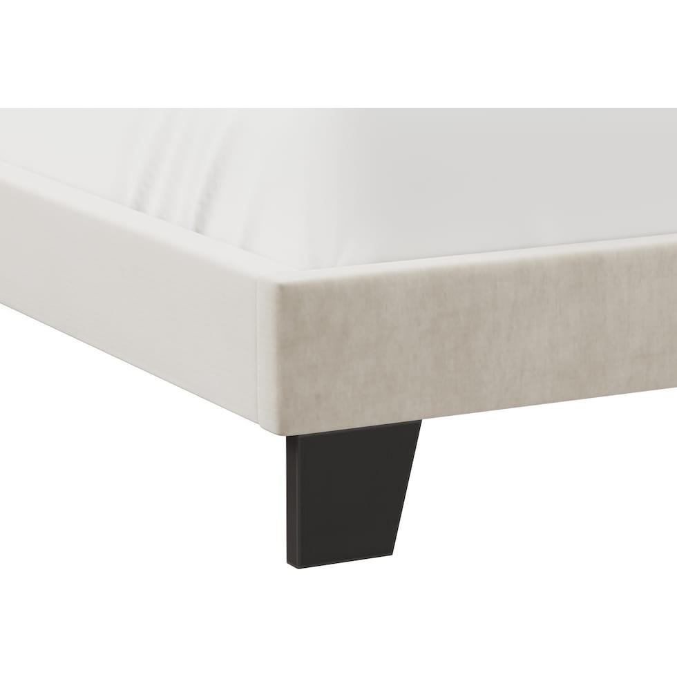 oslo white queen bed   