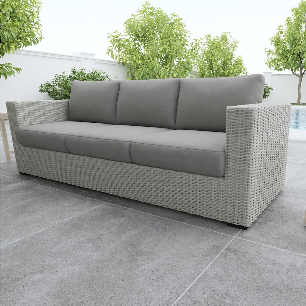 outer banks gray outdoor sofa   