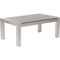 outer banks silver outdoor coffee table   
