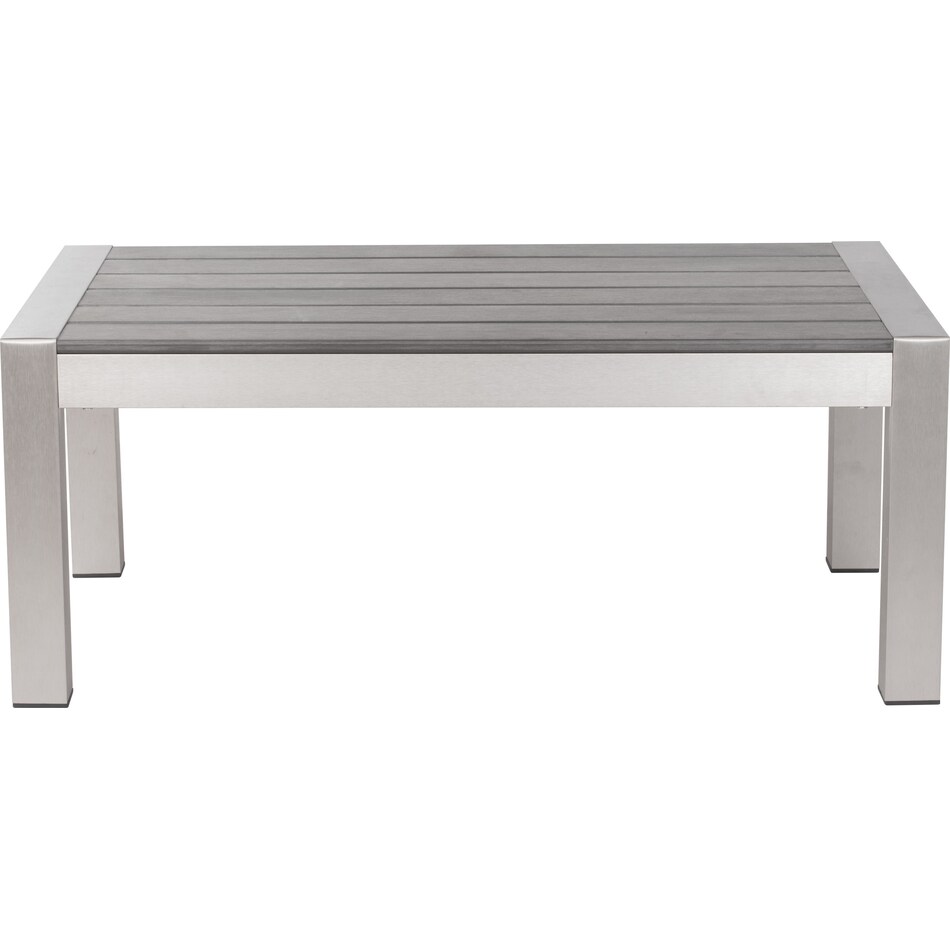 outer banks silver outdoor coffee table   