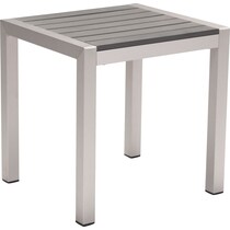 outer banks silver outdoor end table   