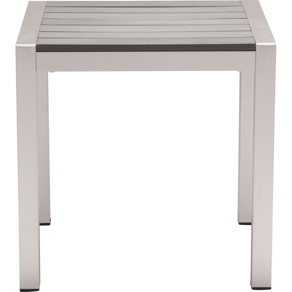 outer banks silver outdoor end table   