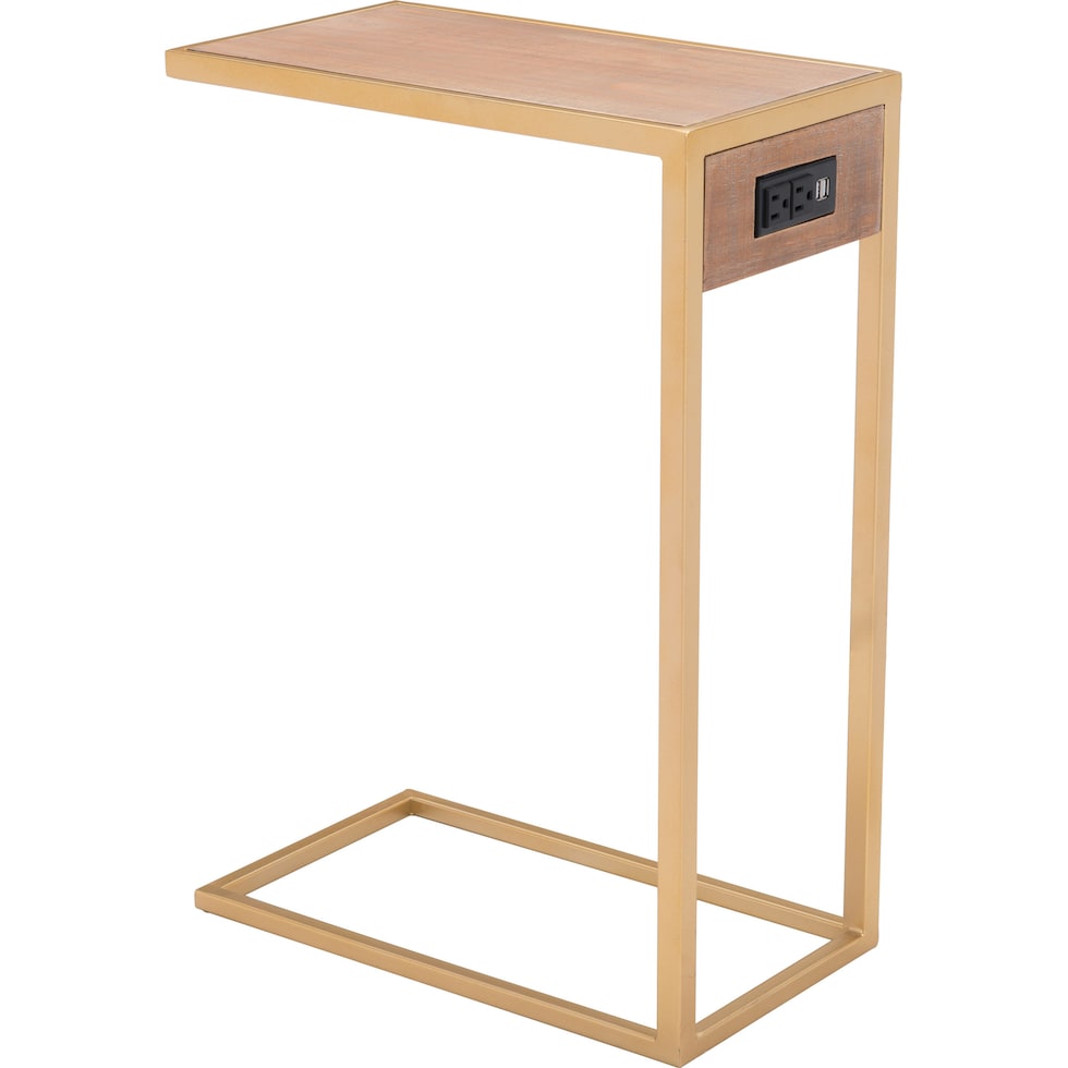 outlet brown and gold side table   