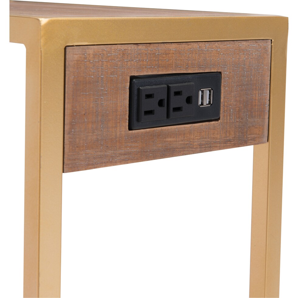 outlet brown and gold side table   