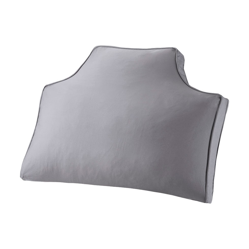 oversized gray bed pillow   