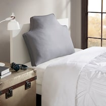 oversized gray bed pillow   
