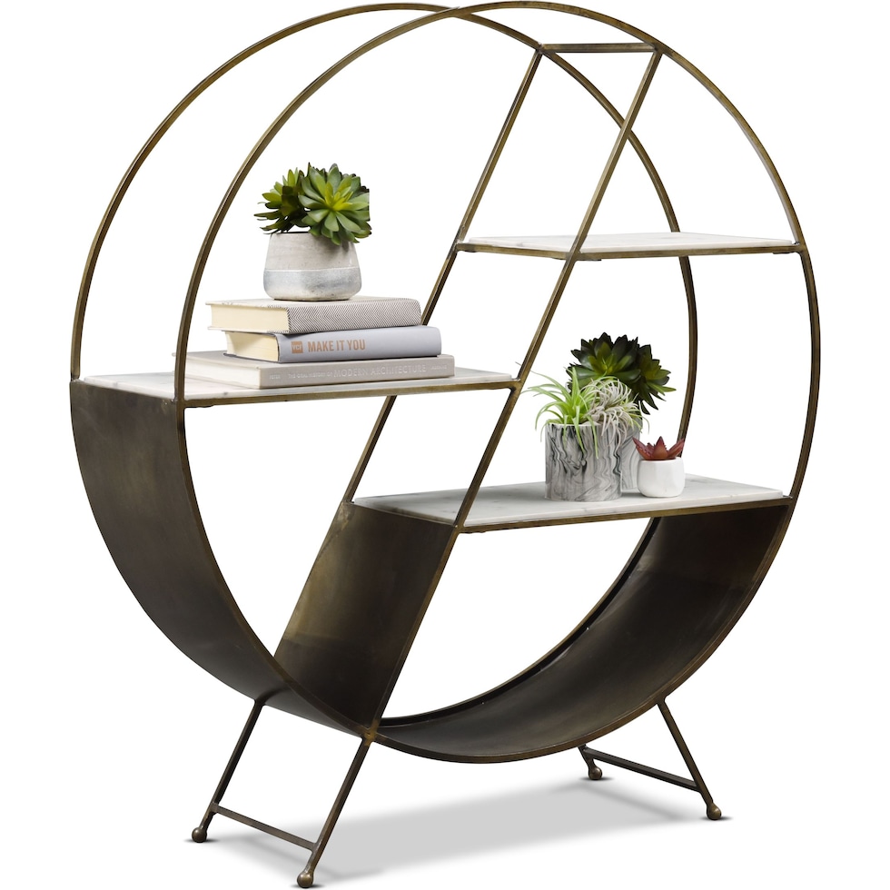 owen iron marble bookcase   