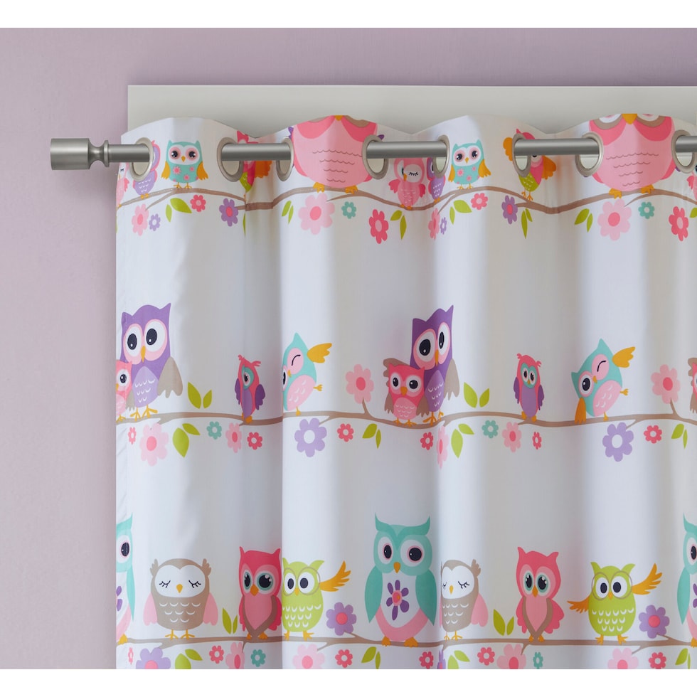 owl multicolor window panel   
