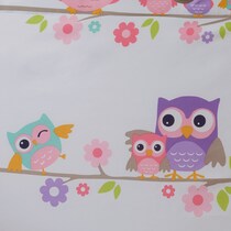 owl multicolor window panel   
