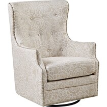 oxford white swivel chair   