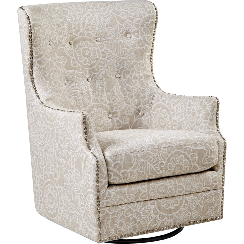 oxford white swivel chair   
