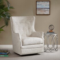 oxford white swivel chair   