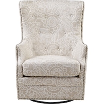 oxford white swivel chair   