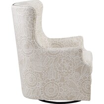 oxford white swivel chair   