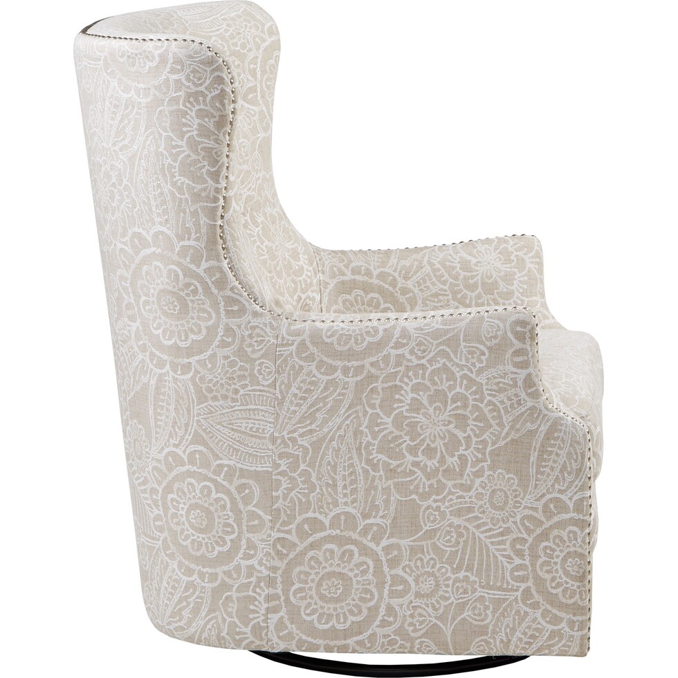 oxford white swivel chair   